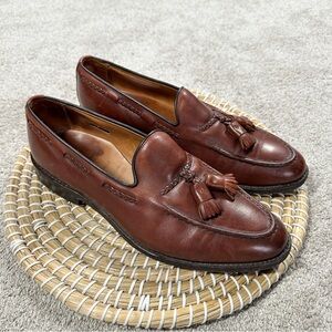 Allen Edmonds Men’s Brookwood Leather Tassel Loafers Dress Shoes Brown 10D